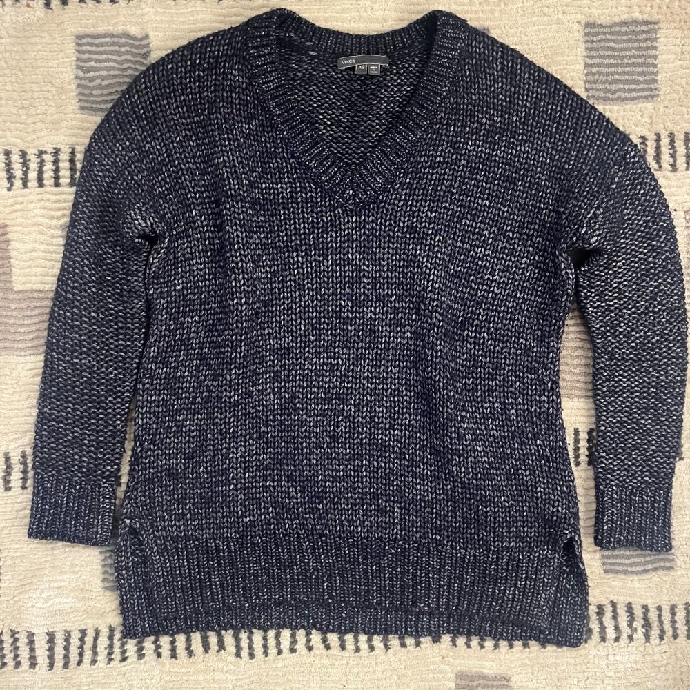 Navy + Silver Vince Sweater